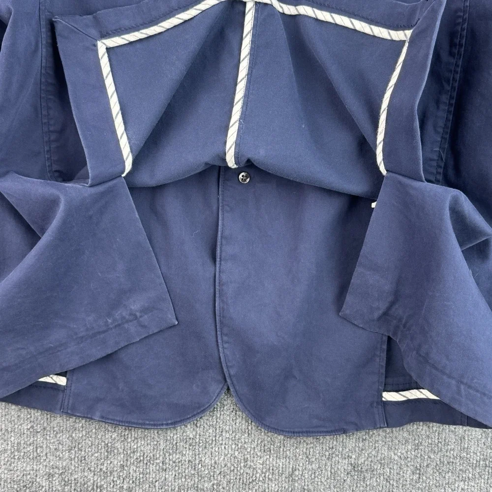 Tommy Bahama Cotton Sport Coat Mens XXL Blue Half Lined Blazer Travel Vacation